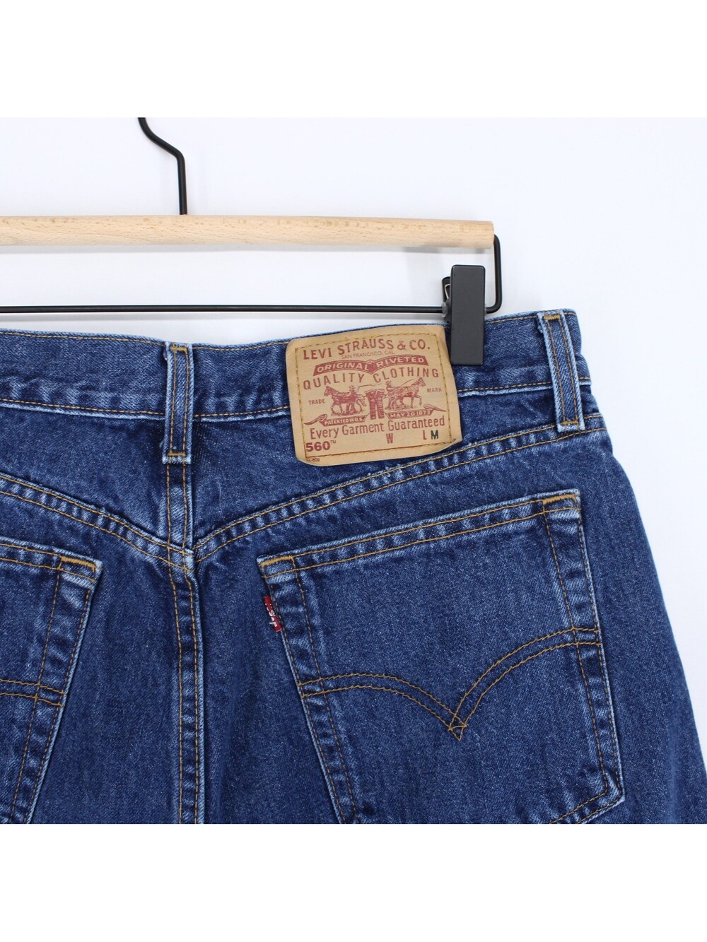 Vintage Levis 560 Jeans Womens 12 Blue Loose Fit Straight Leg High Rise Mom Y2K - Picture 5 of 11